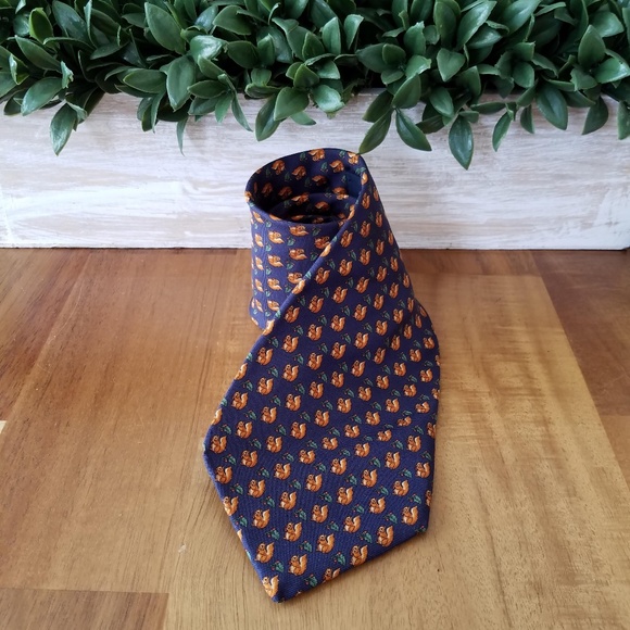 Brooks Brothers Squirrel Pattern Silk 